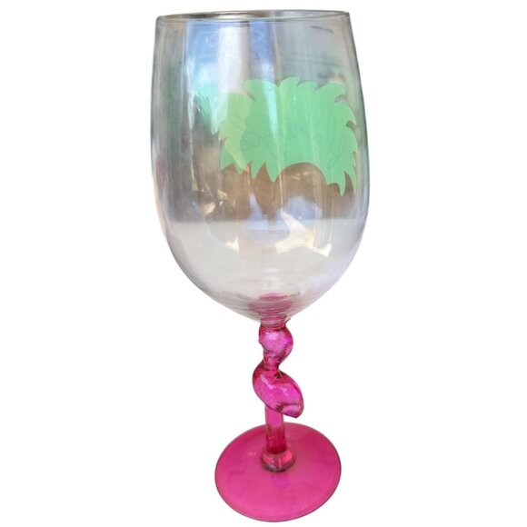1-pc. Flamingo Theme 16 oz. Wine Glass w/Translucent Flamingo Stem 9" Tall (NWB) - Picture 4 of 15